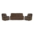 Parker Living Cooper Shadow Brown Manual Glider Reclining Sofa and Two Recliners