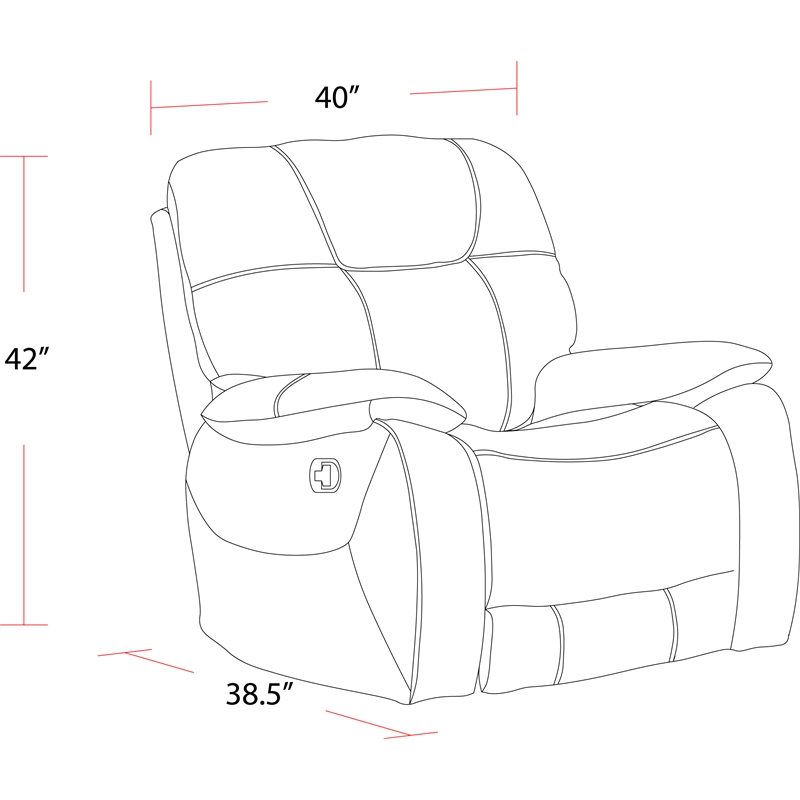 Parker Living Cooper Shadow Grey Manual Glider Reclining Sofa and Two Recliners