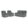 Parker Living Cooper Shadow Grey Manual Glider Reclining Sofa and Two Recliners