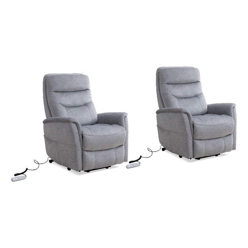 Parker Living Gemini Capri Silver Power Lift Recliner Two Pack