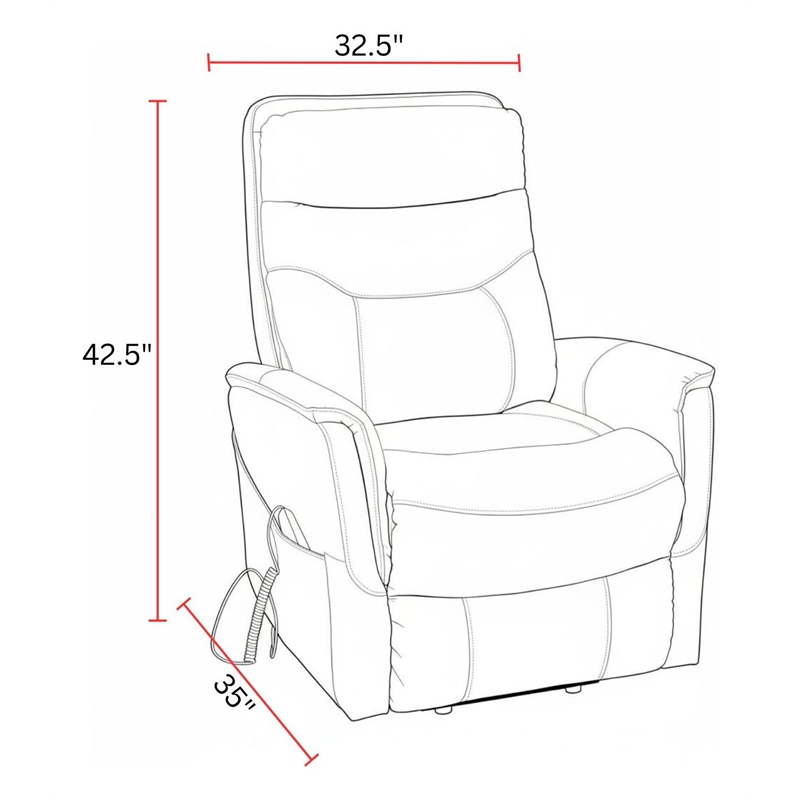 Parker Living Gemini Truffle Power Lift Recliner Articulating Headrest Two Pack
