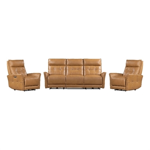Parker Living Gershwin Lucca Butterscotch Power Reclining Sofa and Two Recliners