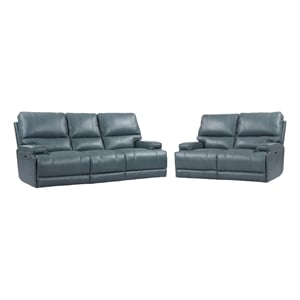 Parker Living Whitman Verona Azure Power Reclining Sofa and Loveseat