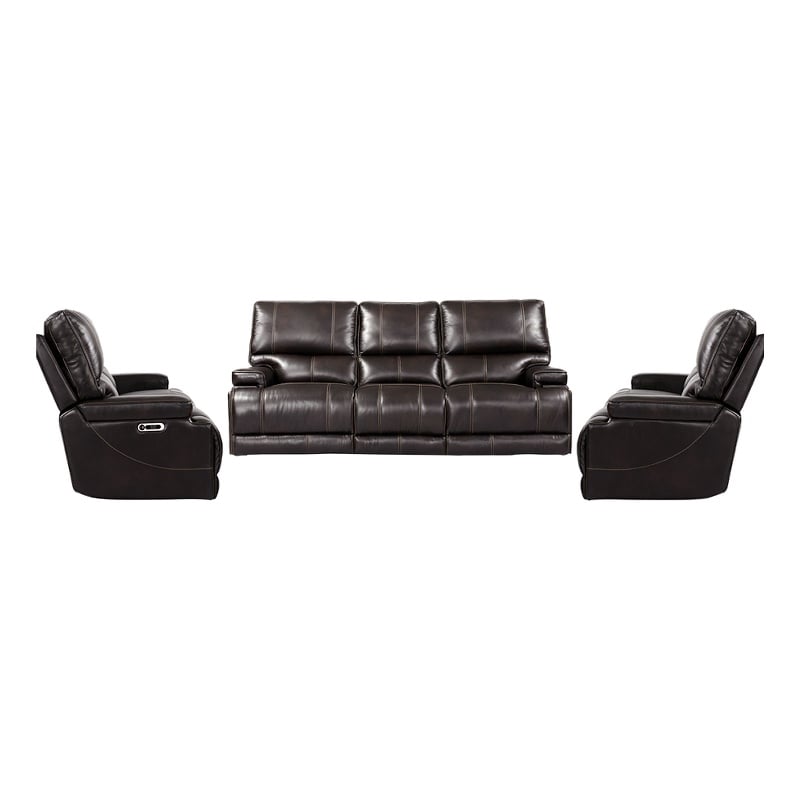 Parker Living Whitman Verona Coffee Power Reclining Sofa and 2 Recliners