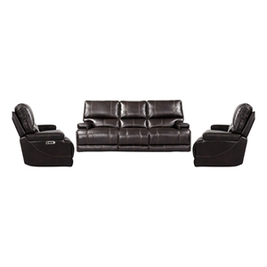 Parker Living Whitman Verona Coffee Power Reclining Sofa and 2 Recliners