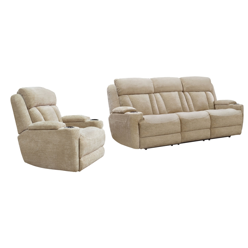 Parker Living Dalton - Lucky Fawn Power Reclining Sofa and Recliner