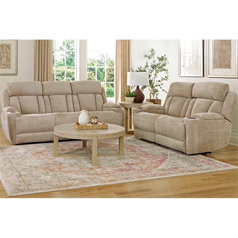 Parker Living Dalton - Lucky Fawn Power Reclining Sofa and Loveseat