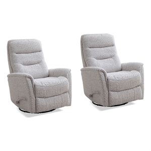Parker Living Gemini - Bloke Cotton Swivel Glider Recliner Two Pack