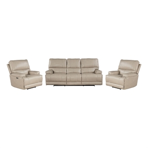 Parker Living Whitman Verona Linen Power Reclining Sofa and Two Recliners