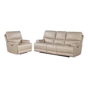 Parker Living Whitman Verona Linen Power Reclining Sofa and Recliner
