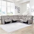 Parker Living Canterbury Pewter 6 Piece Zero Gravity Power Reclining Sectional