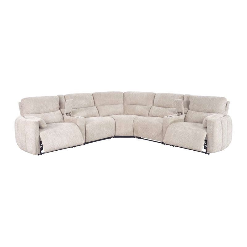 Parker Living Modesto Buttercream 7 Piece Modular Power Reclining Sectional
