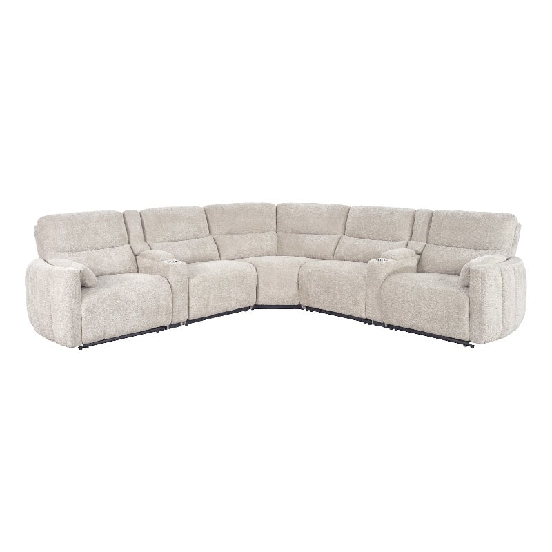Parker Living Modesto Buttercream 7 Piece Modular Power Reclining Sectional