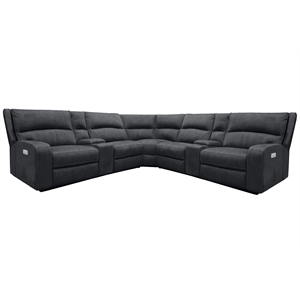 Polaris Slate 7 Piece Power Reclining Adjustable Headrests Sectional