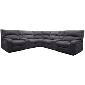 Polaris Slate 7 Piece Power Reclining Adjustable Headrests Sectional