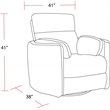 Parker Living Radius - Florence Heron - Power Swivel Glider Recliner Two Pack