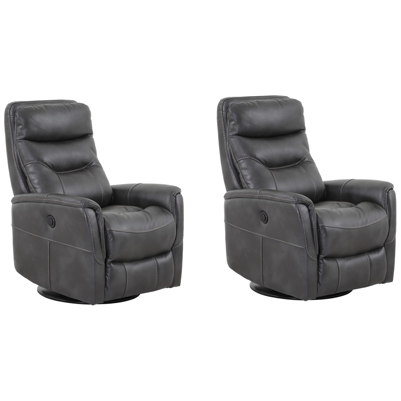 Parker Living Gemini - Flint Power Swivel Glider Recliner Two Pack