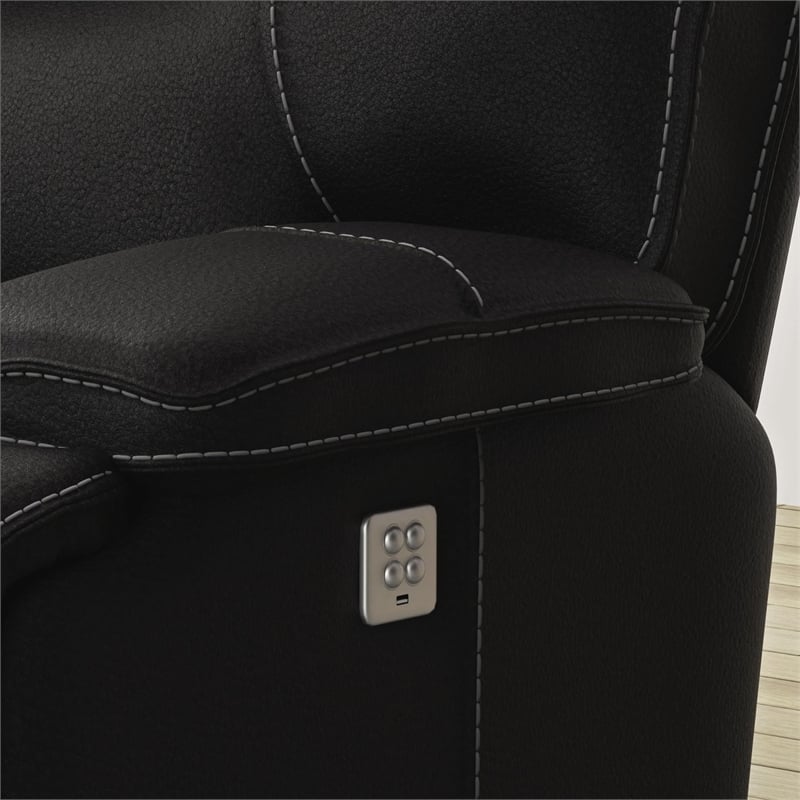Spartacus Black 7 Piece Power Reclining Adjustable Headrests Sectional