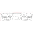 Whitman Azure Freemotion 7 Piece Power Reclining Adjustable Headrests Sectional