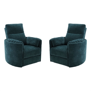 parker living two pack radius polyester power swivel glider recliner
