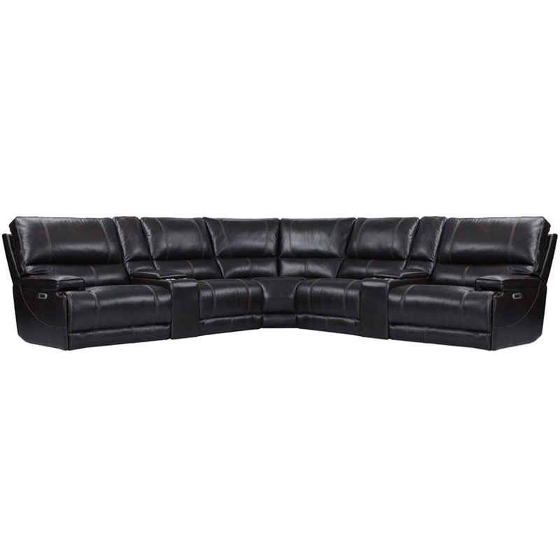 Whitman Coffee Freemotion 7 Piece Power Reclining Adjustable Headrests Sectional