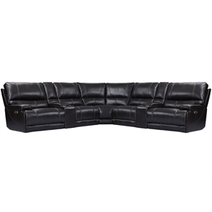 Whitman Coffee Freemotion 7 Piece Power Reclining Adjustable Headrests Sectional