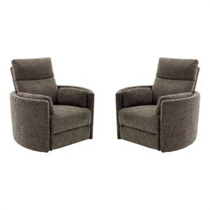 parker living two pack radius polyester power swivel glider recliner