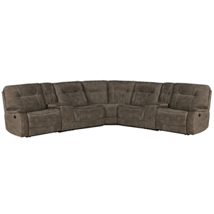 Parker Living Cooper - Shadow Brown 7 Piece Modular Manual Reclining Sectional