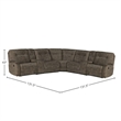 Parker Living Cooper - Shadow Brown 7 Piece Modular Manual Reclining Sectional