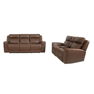 Parker Living Calgary - Autumn Umber Power Reclining Sofa and Loveseat