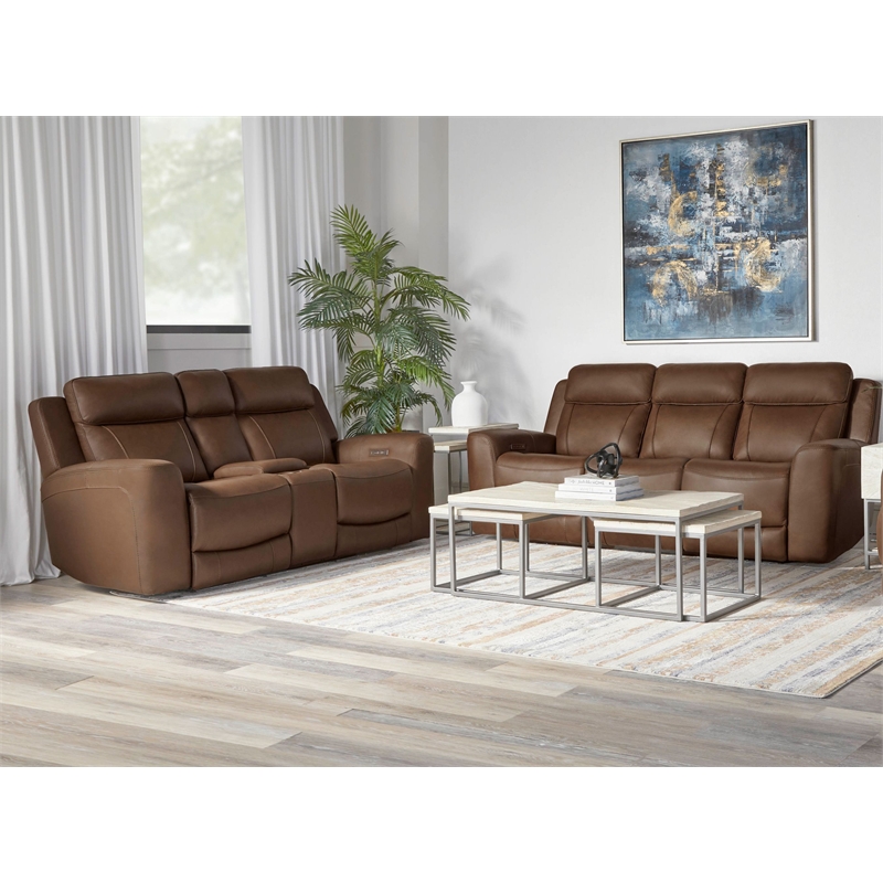 Parker Living Calgary - Autumn Umber Power Reclining Sofa and Loveseat