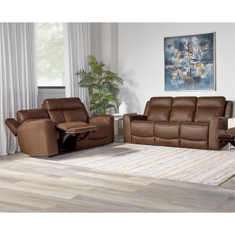 Parker Living Calgary - Autumn Umber Power Reclining Sofa and Loveseat