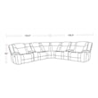 Parker Living Blake - Desert Taupe 7 Piece Reclining Sectional