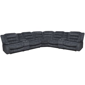 Parker Living Bolton - Misty Storm 7 Piece Reclining Sectional