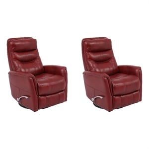 parker living gemini two pack polyester manual swivel glider recliner