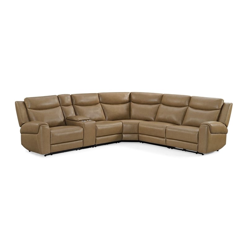 Parker Living Momentum Cashew 6 Piece Power Reclining Headrests Sectional