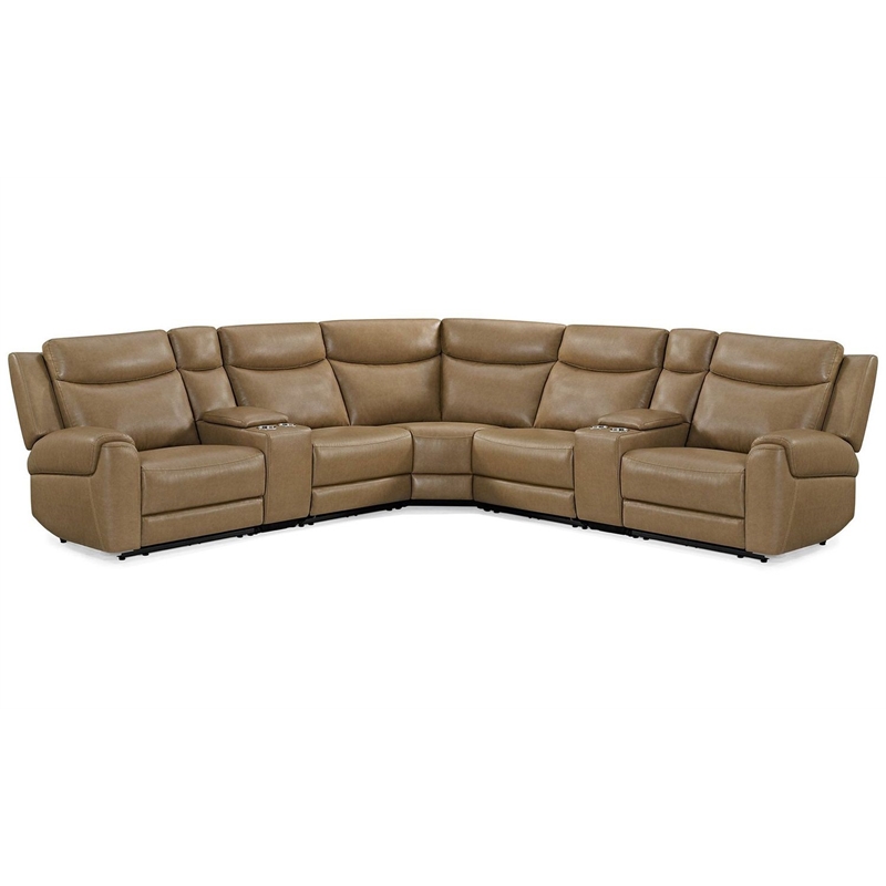 Momentum Cashew 7 Piece Power Reclining Adjustable Headrests Sectional