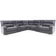 Polaris Bizmark Grey 7 Piece Power Reclining Adjustable Headrests Sectional