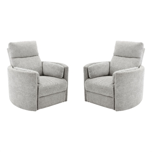 parker living radius - mineral power swivel glider recliner two pack