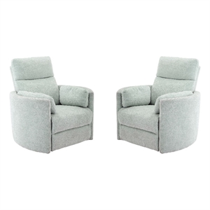 parker living two pack radius polyester power swivel glider recliner