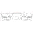 Whitman Linen Freemotion 7 Piece Power Reclining Adjustable Headrests Sectional