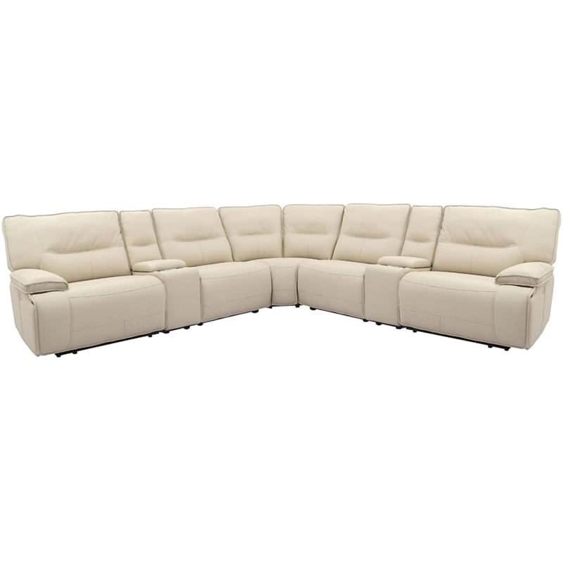Spartacus Oyster 7 Piece Power Reclining Adjustable Headrests Sectional