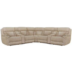 Dalton Lucky Fawn 7 Piece Power Reclining Adjustable Headrests Sectional