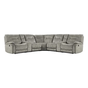 parker living cooper - shadow natural 7 piece modular manual reclining sectional