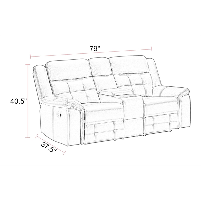Parker Living Clayton Phantom Manual Console Loveseat