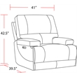 Parker Living Whitman Verona Azure Cordless Power Recliner Two Pack