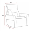 Parker Living Remmington Vintage Navy Power Swivel Glider Recliner Two Pack