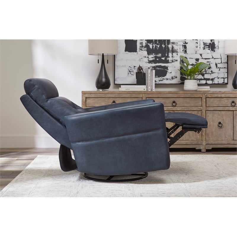 Parker Living Remmington Vintage Navy Power Swivel Glider Recliner Two Pack