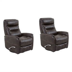 parker living two pack gemini polyester manual swivel glider recliner