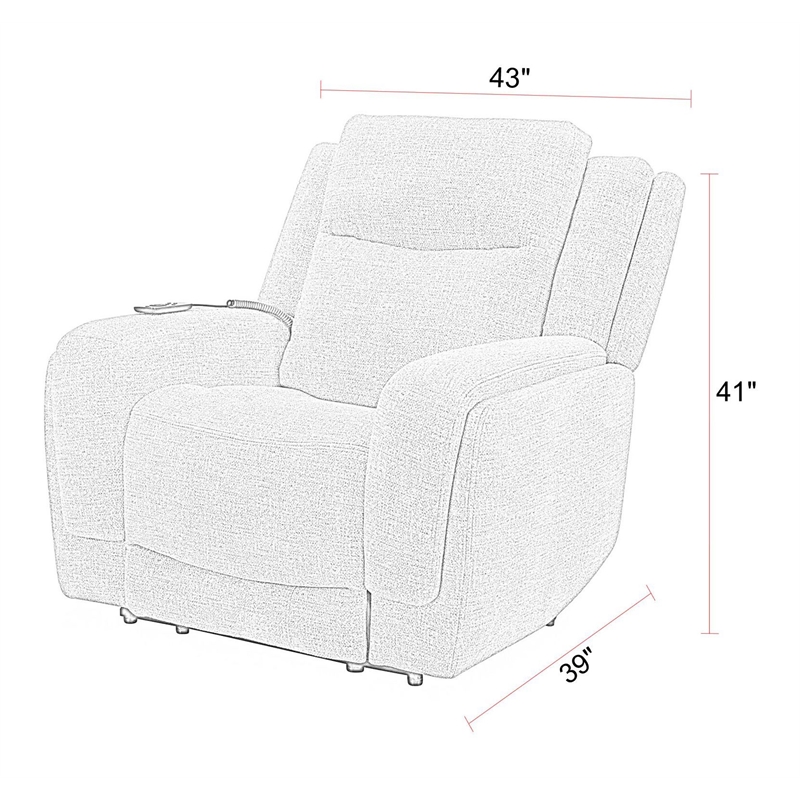 Parker Living Penfield Frappe Power Reclining Sofa and Recliner